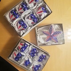 Patriotic Christmas Ornament Set